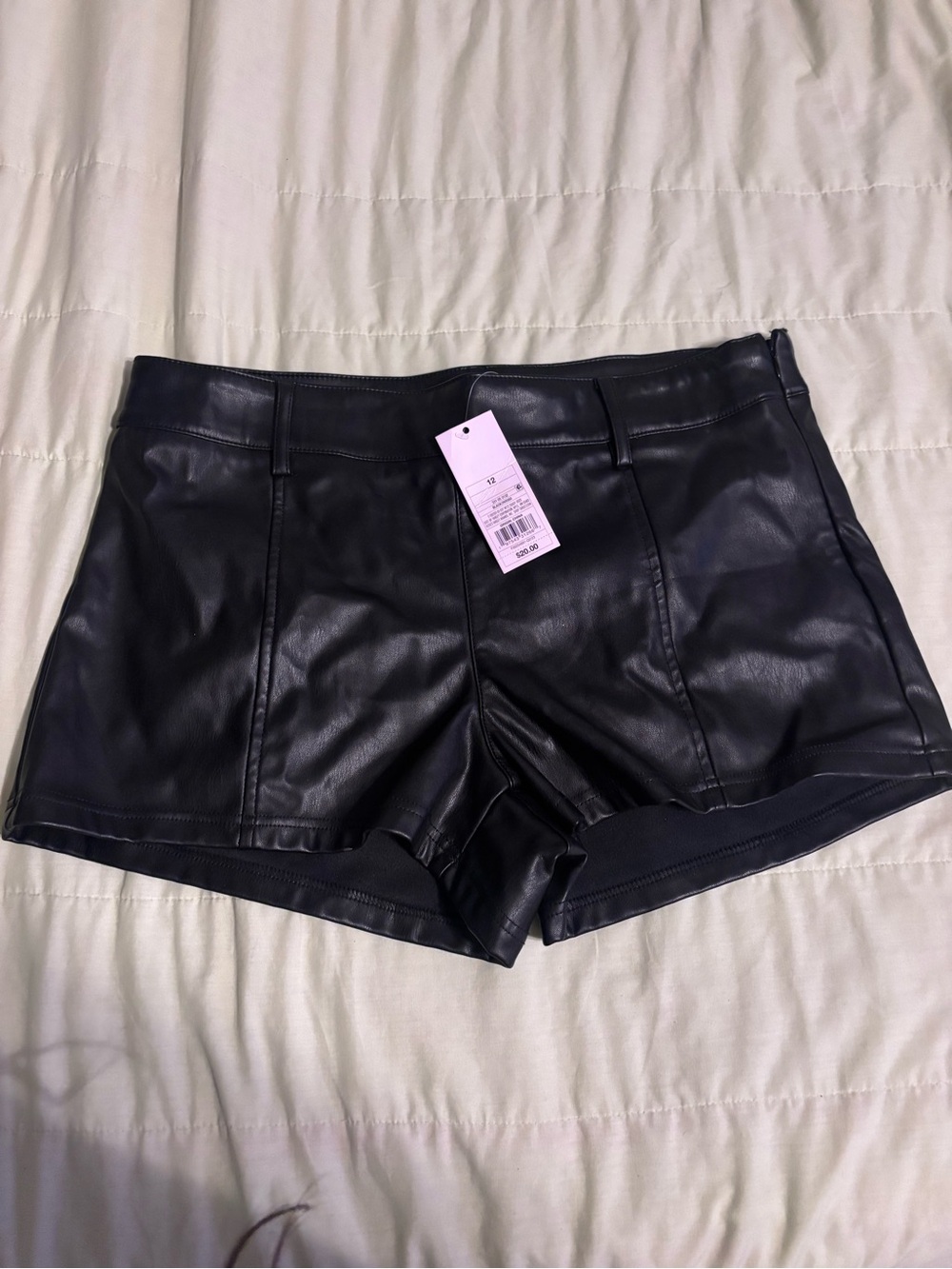 Target Black Faux Leather High-Waist Shorts
